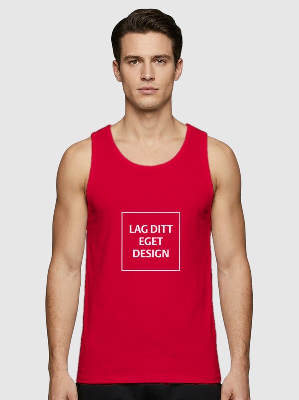 Sporty Singlet til Mænd med Eget Tryk | Hurtigtørrende Polyester