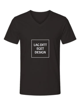 Design Din Egen Unisex V-Hals T-shirt med Eget Tryk