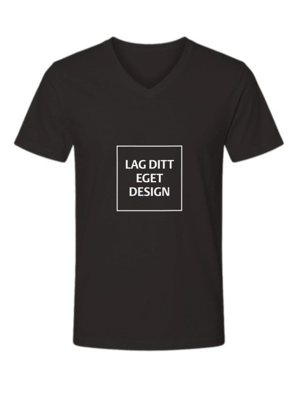 Design Din Egen Unisex V-Hals T-skjorte med Eget Trykk