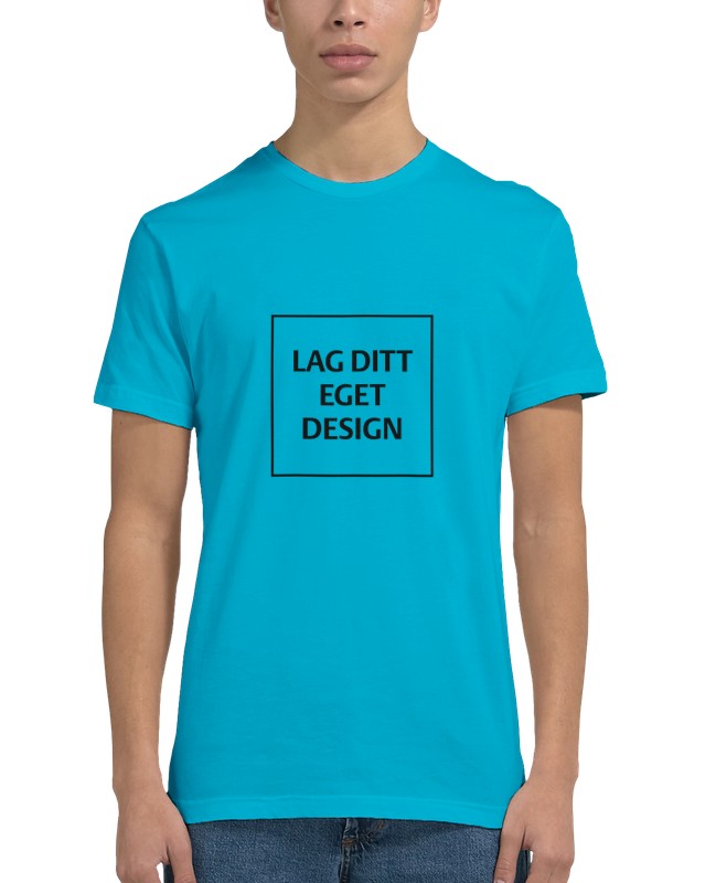 Mænds figursyet T-shirt | Design med eget tryk