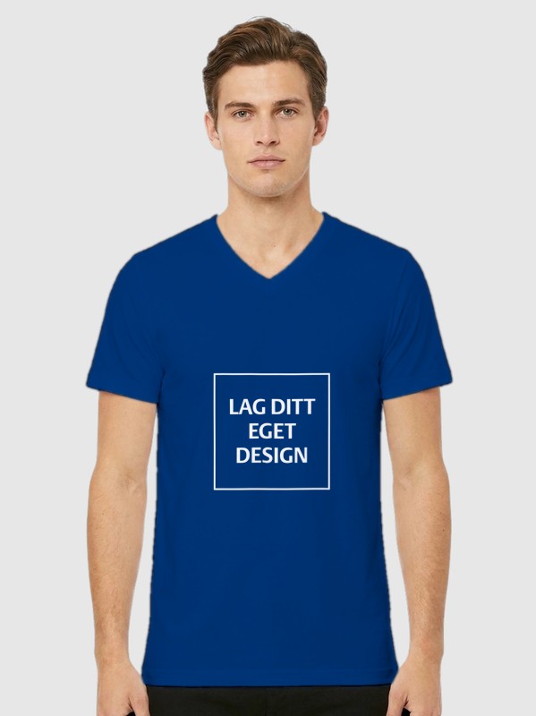 Design Din Egen Unisex V-Hals T-skjorte med Eget Trykk