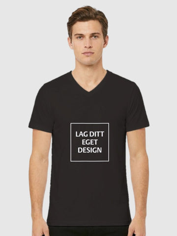 Design Din Egen Unisex V-Hals T-shirt med Eget Tryk