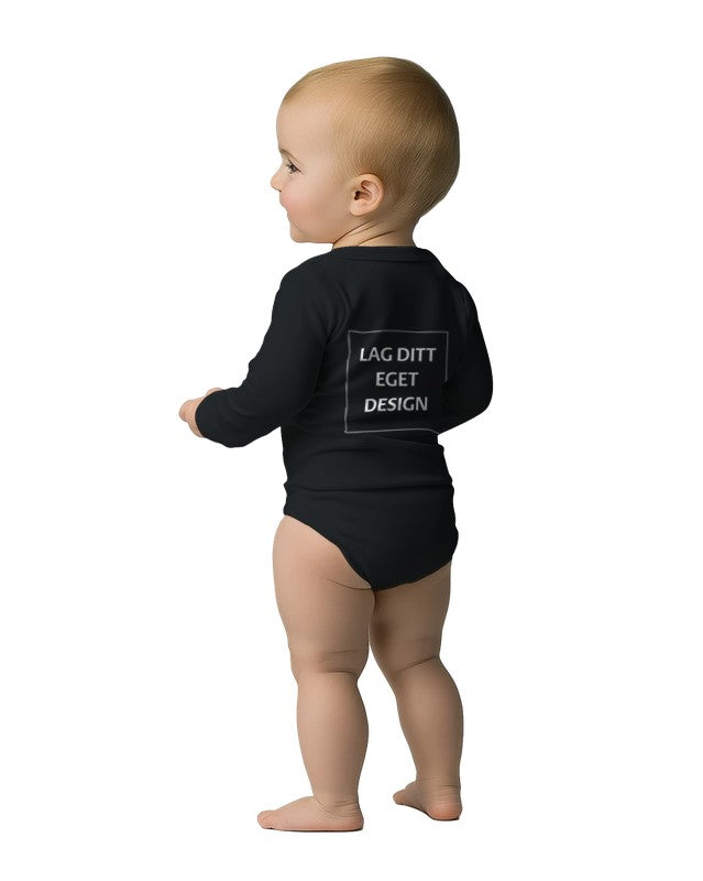 Klassisk Langærmet Babybody med Eget Tryk | Lun Bomuld