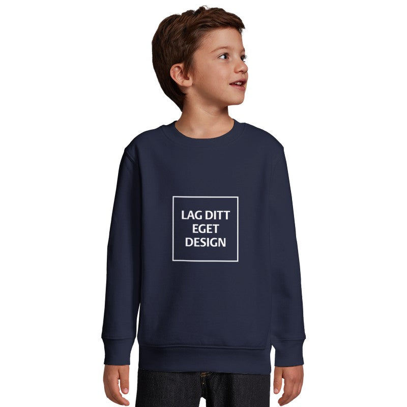Klassisk Børnesweater med Eget Tryk | Varm Sweatshirt i Bomuldsblanding