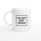 Personlig Hvid Keramisk Kaffekop 11oz | Eget Tryk
