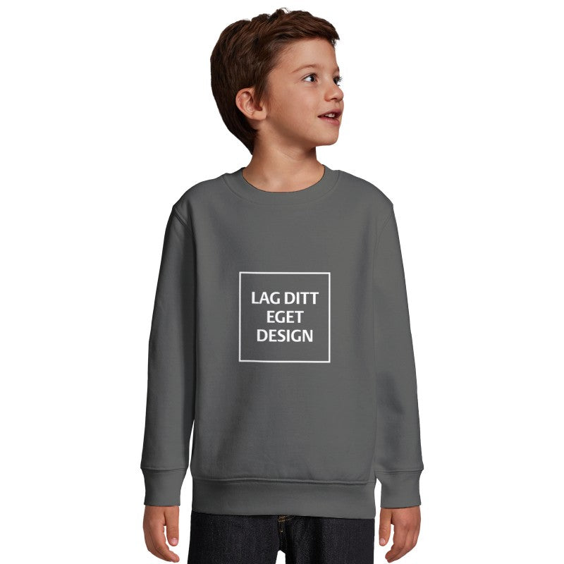 Klassisk Børnesweater med Eget Tryk | Varm Sweatshirt i Bomuldsblanding