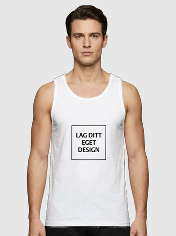 Sporty Singlet til Mænd med Eget Tryk | Hurtigtørrende Polyester