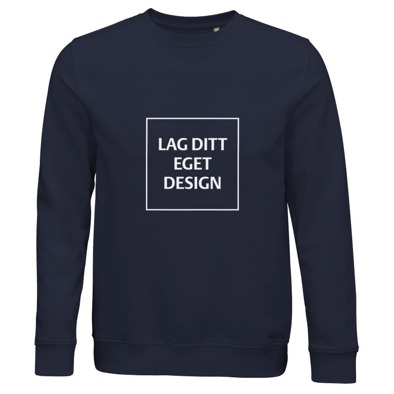 Økologisk Unisex Sweatshirt med Eget Print | Design Din Egen Crewneck Sweatshirt