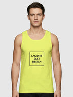 Sporty Singlet til Mænd med Eget Tryk | Hurtigtørrende Polyester