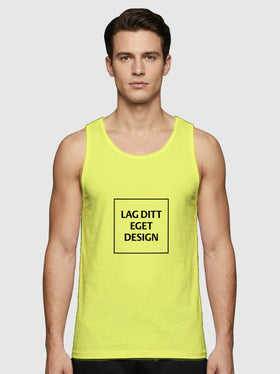 Sporty Singlet til Mænd med Eget Tryk | Hurtigtørrende Polyester