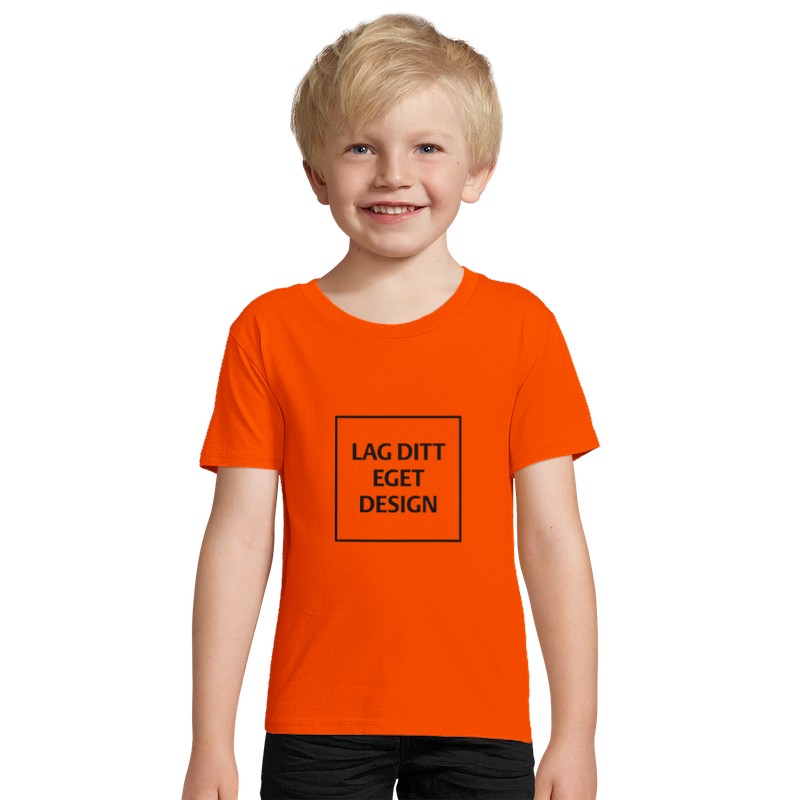 Økologisk Børne T-shirt med Eget Tryk | 100% Økologisk Bomuld