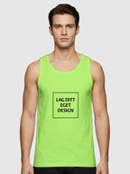 Sporty Singlet til Mænd med Eget Tryk | Hurtigtørrende Polyester