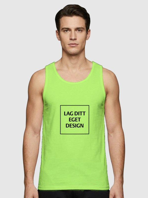 Sporty Singlet til Mænd med Eget Tryk | Hurtigtørrende Polyester