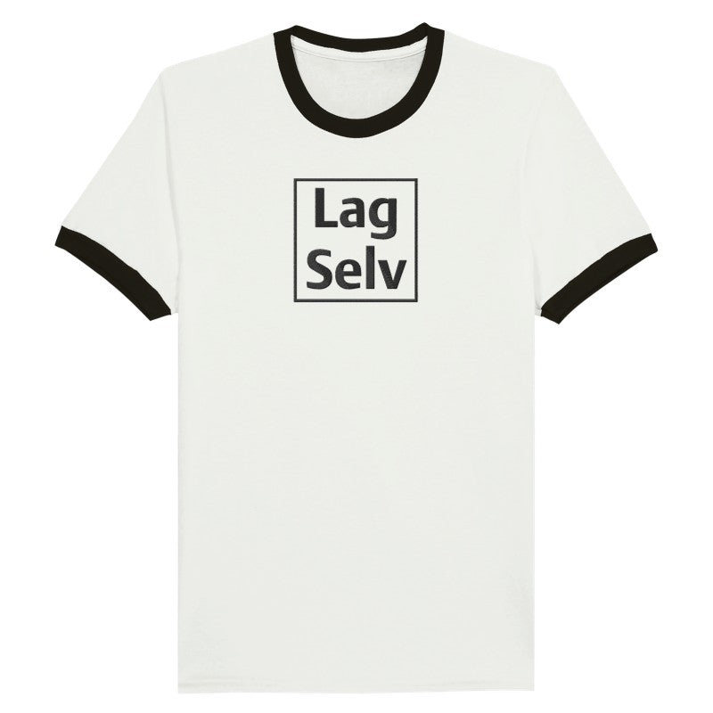 Unisex Ringer T-shirt med Broderi - Design Din Egen