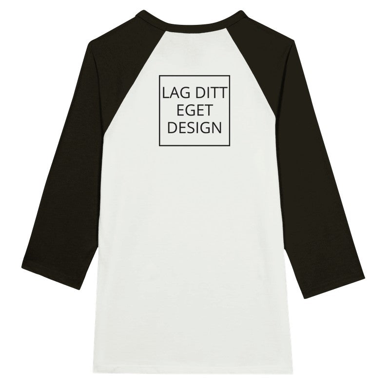 Unisex Raglan T-shirt med 3/4 Ærmer – Skab Dit Unikke Design