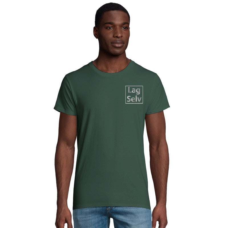 Økologisk T-shirt til Mænd med Eget Broderi | Design Din Egen