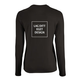 Design din egen figursyede langærmede t-shirt til kvinder med eget tryk