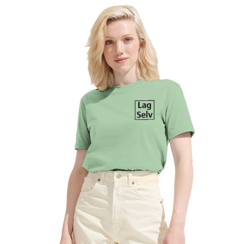 Design din egen økologiske unisex T-shirt med personligt broderi