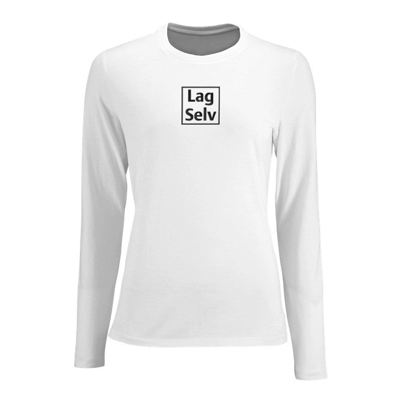 Langærmet T-shirt til kvinder med broderi | Design din egen