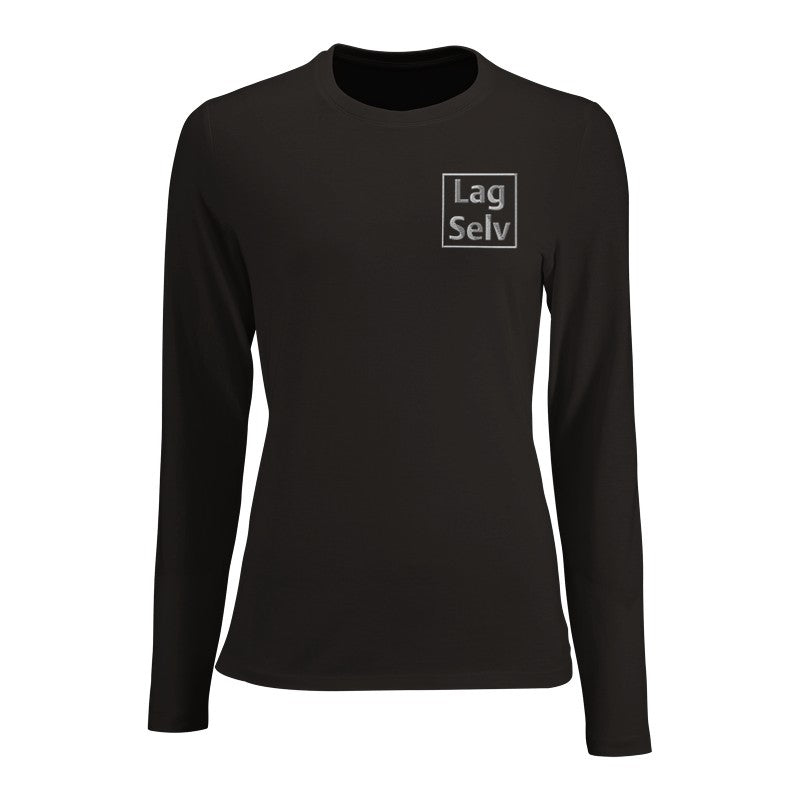 Langærmet T-shirt til kvinder med broderi | Design din egen