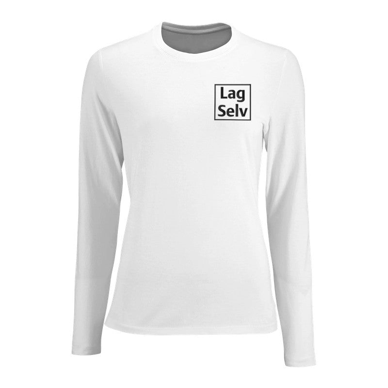 Langærmet T-shirt til kvinder med broderi | Design din egen