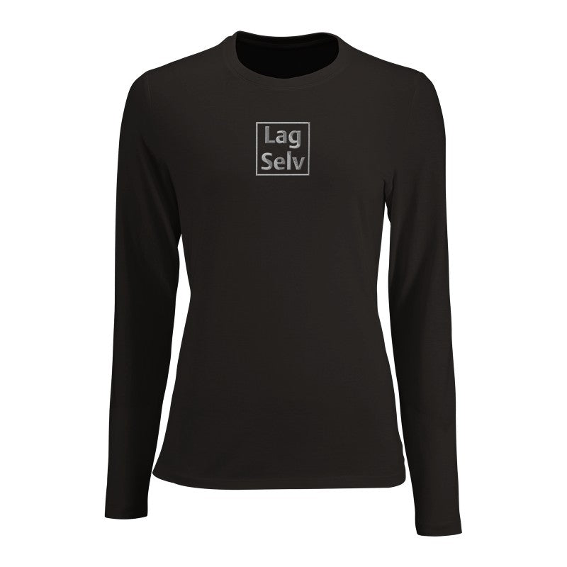Langærmet T-shirt til kvinder med broderi | Design din egen