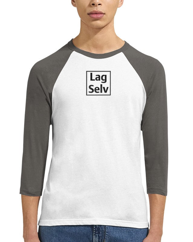 Lav din egen Unisex Raglan T-shirt med 3/4 ærmer | Med Eget Broderi