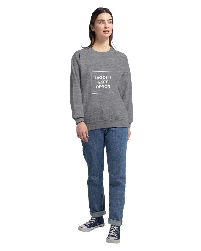 Design din egen premium crewneck genser med unikt trykk