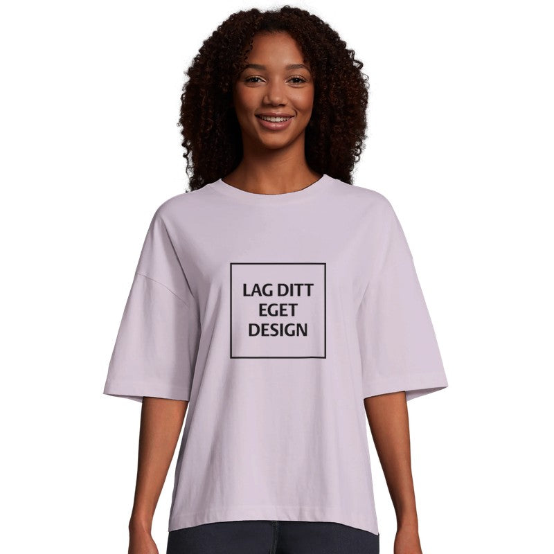 Organisk Oversized T-skjorte for Kvinner | Design Din Egen T-skjorte med Trykk