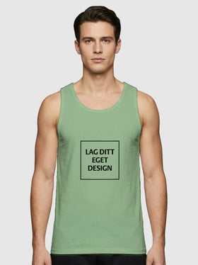 Sporty Singlet til Mænd med Eget Tryk | Hurtigtørrende Polyester