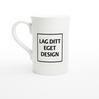 Hvidt Porcelæn Slim Krus | Eget Tryk