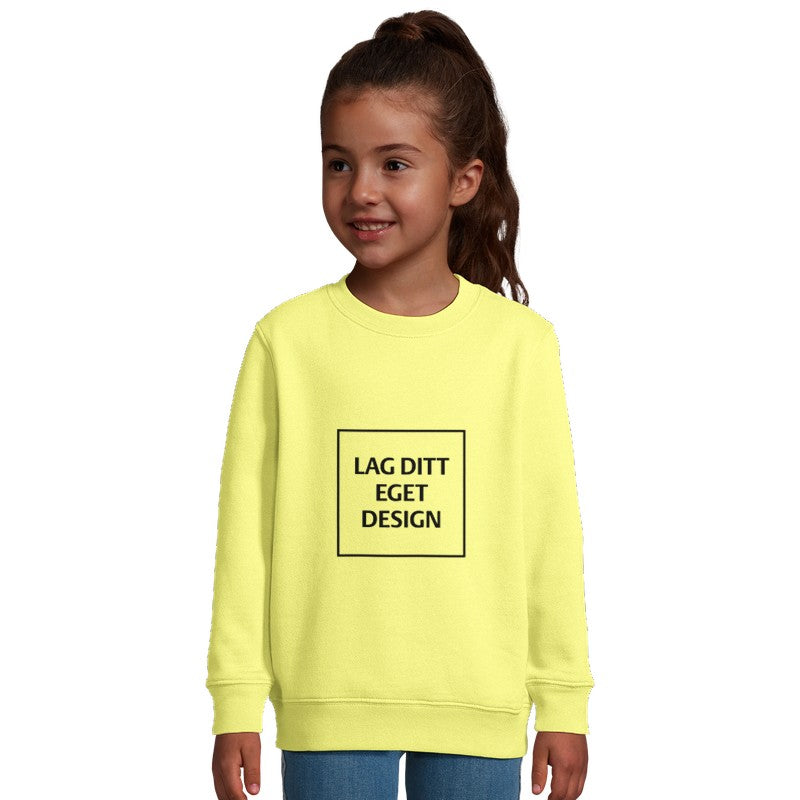 Klassisk Børnesweater med Eget Tryk | Varm Sweatshirt i Bomuldsblanding