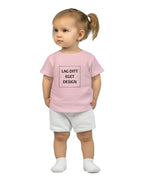 Blød baby-T-shirt med rund hals og eget tryk