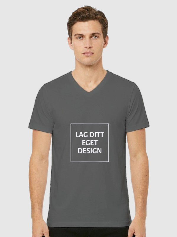 Design Din Egen Unisex V-Hals T-skjorte med Eget Trykk