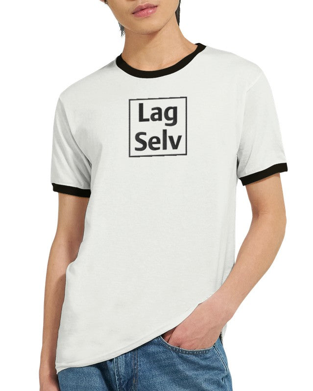 Unisex Ringer T-shirt med Broderi - Design Din Egen