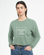 Design din egen Cropped Sweatshirt Dame | Personlig Trøje med Print