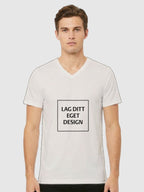 Design Din Egen Unisex V-Hals T-skjorte med Eget Trykk