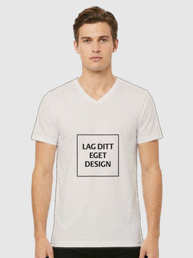 Design Din Egen Unisex V-Hals T-shirt med Eget Tryk
