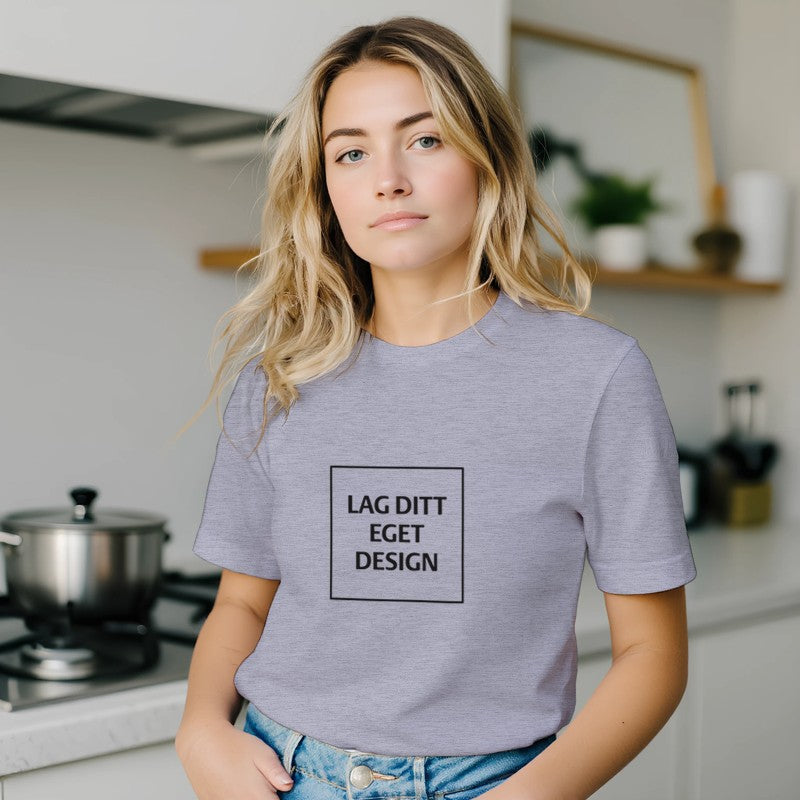 Premium Unisex Crewneck T-skjorte | Design din egen med eget trykk