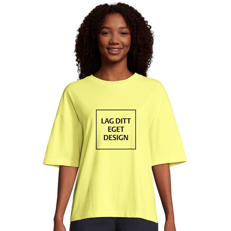 Organisk Oversized T-skjorte for Kvinner | Design Din Egen T-skjorte med Trykk