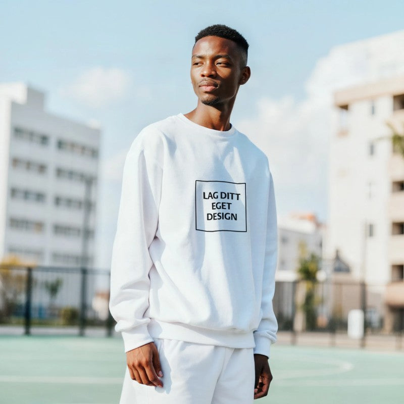 Personlig College Sweater med Eget Tryk | Design Din Unikke Sweater