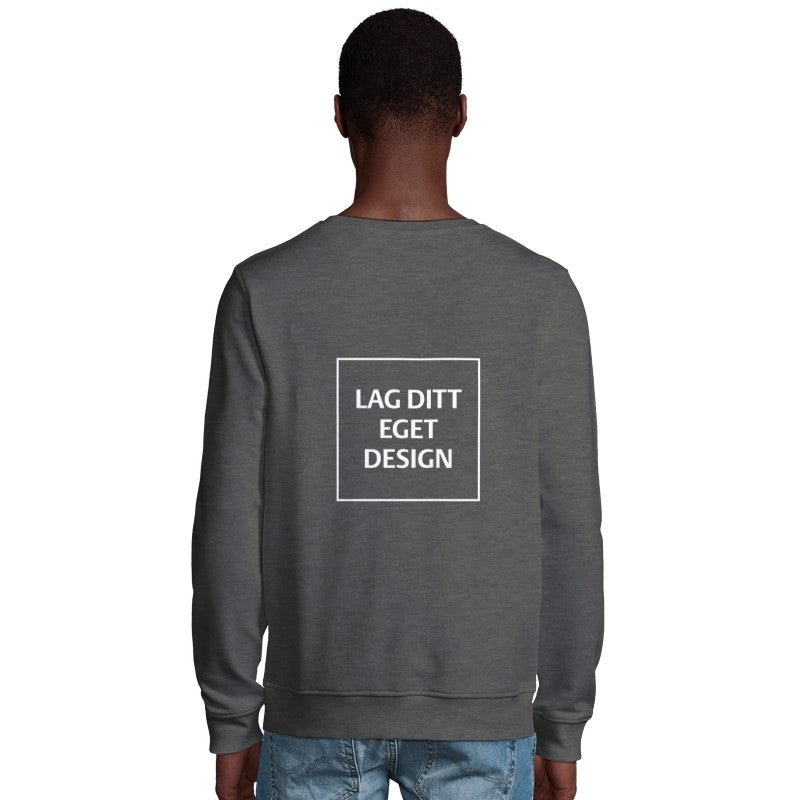 Organisk Unisex Genser med Eget Trykk | Design Din Egen Crewneck Sweatshirt