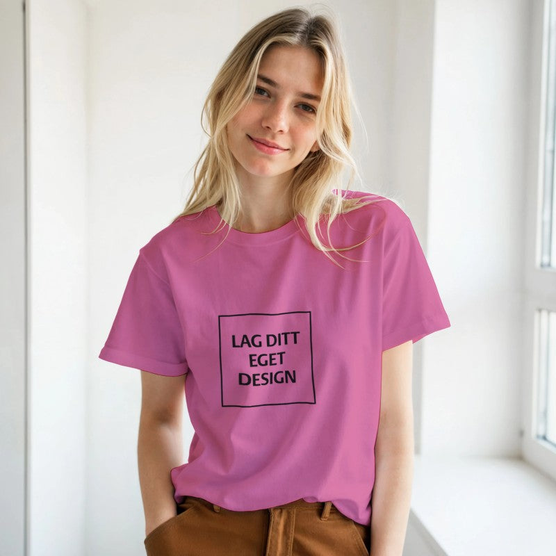Klassisk Unisex T-skjorte med Rund Hals for Eget Trykk | Design Din Egen T-skjorte