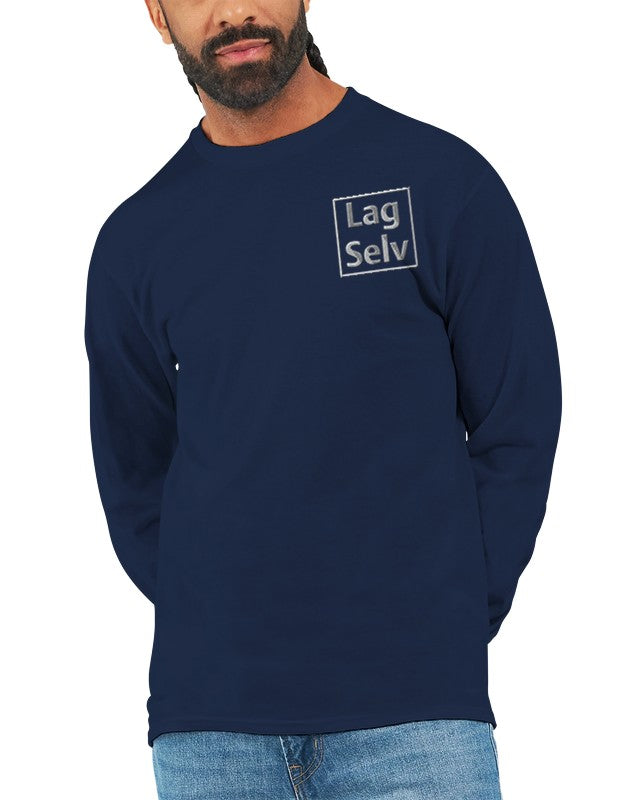 Personlig Unisex Langærmet T-shirt med Broderi – Design Din Egen