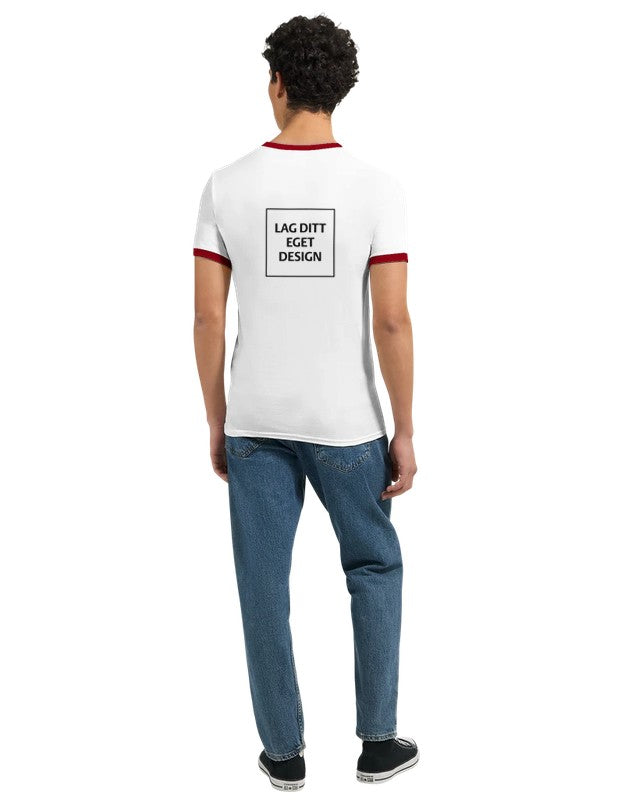 Unisex Ringer T-skjorte med Eget Trykk