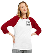 Lav din egen Unisex Raglan T-shirt med 3/4 ærmer | Med Eget Broderi