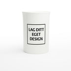 Hvidt Porcelæn Slim Krus | Eget Tryk