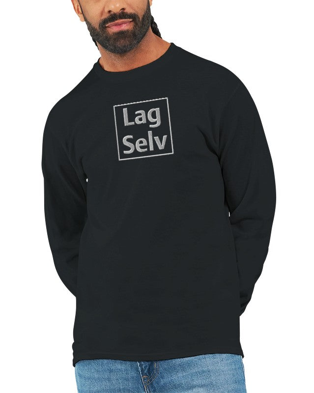 Personlig Unisex Langærmet T-shirt med Broderi – Design Din Egen