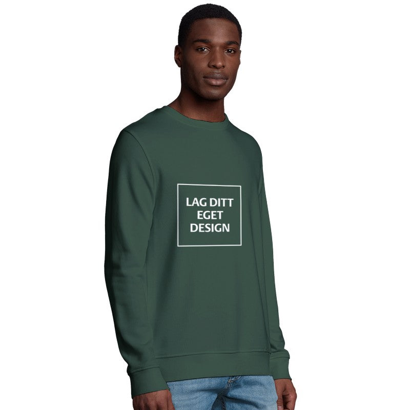 Organisk Unisex Genser med Eget Trykk | Design Din Egen Crewneck Sweatshirt