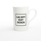 Hvidt Porcelæn Slim Krus | Eget Tryk